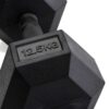 Hexagonal dumbbell 12,5kg Black – Bild 2