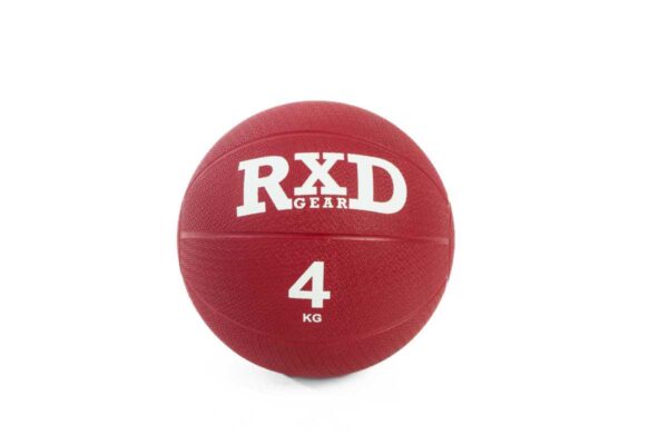 Rubber medicine ball 4kg rot