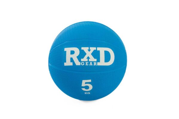 Rubber medicine ball 5kg blau